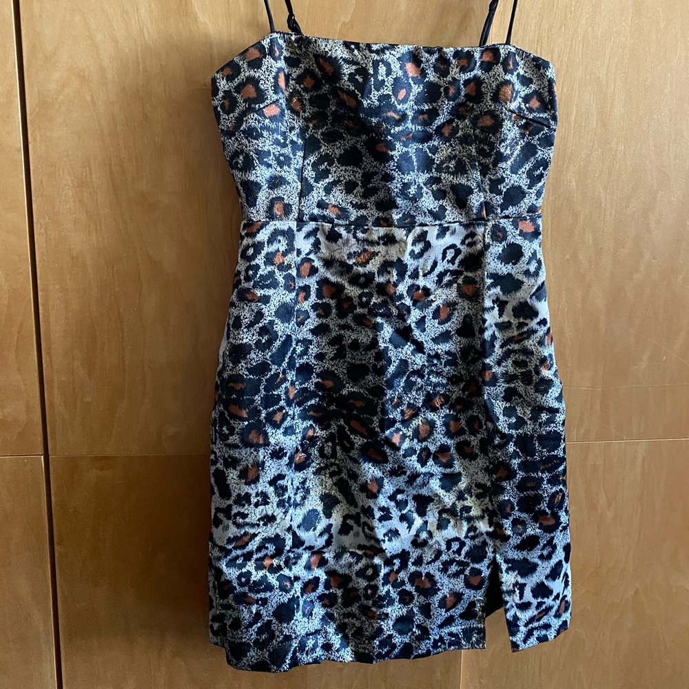 Leopard metallic dress